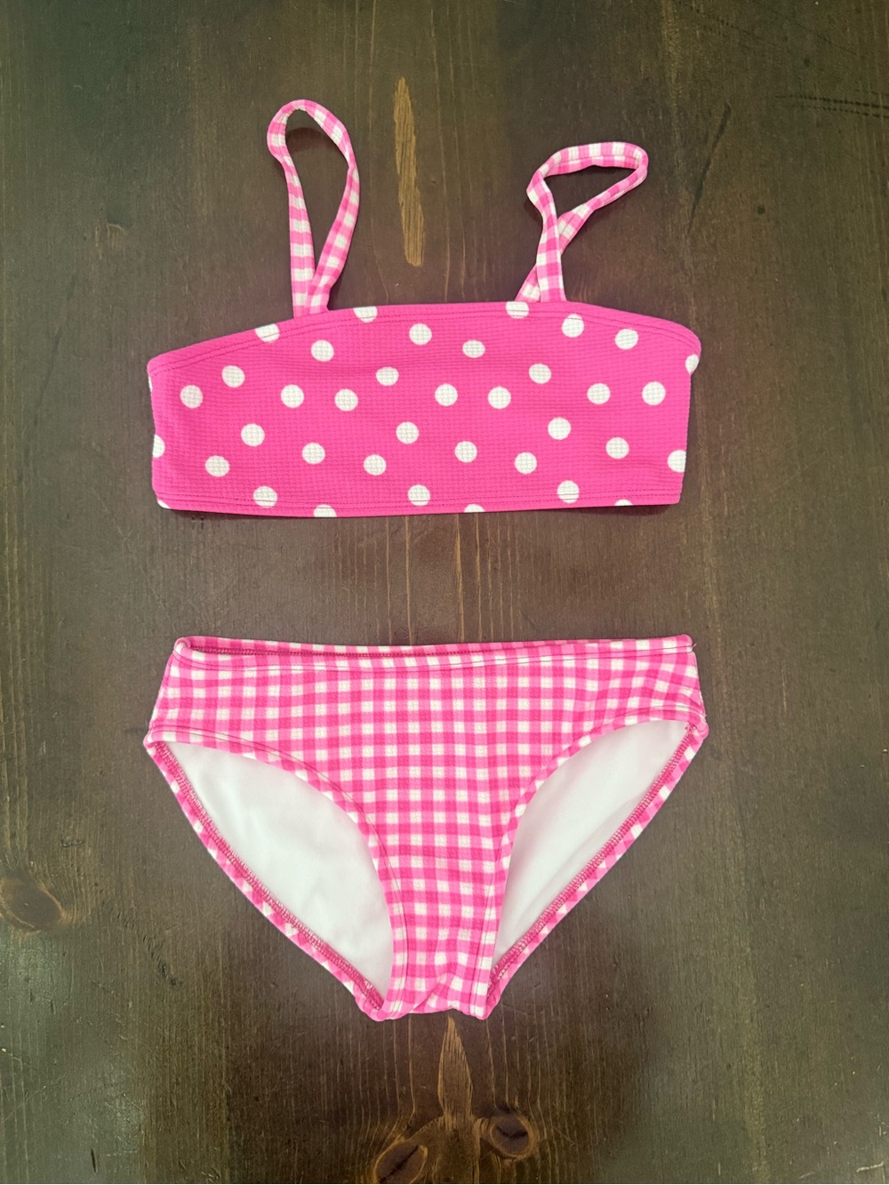 Cat & Jack Pink Gingham Girls Swim Bottom